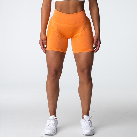 NVGTN Sunset Orange Contour Seamless Shorts - Picture 4 of 7